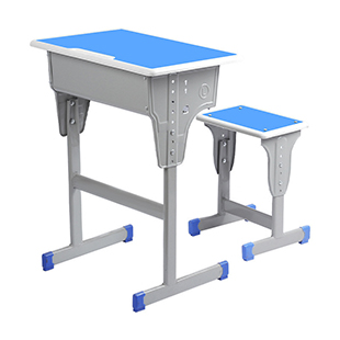 单人单凳课桌椅-蓝色