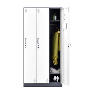 三门更衣柜-蓝白套色