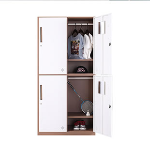 四门更衣柜-咖白套色