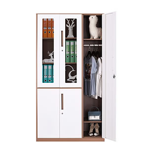 五门更衣柜-咖白套色