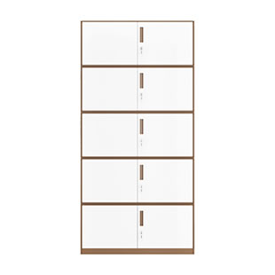 五节柜-咖白套色